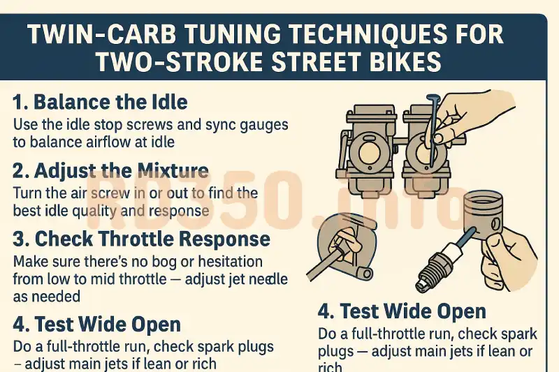twin-carb tuning techniques for two-stroke motorcycles