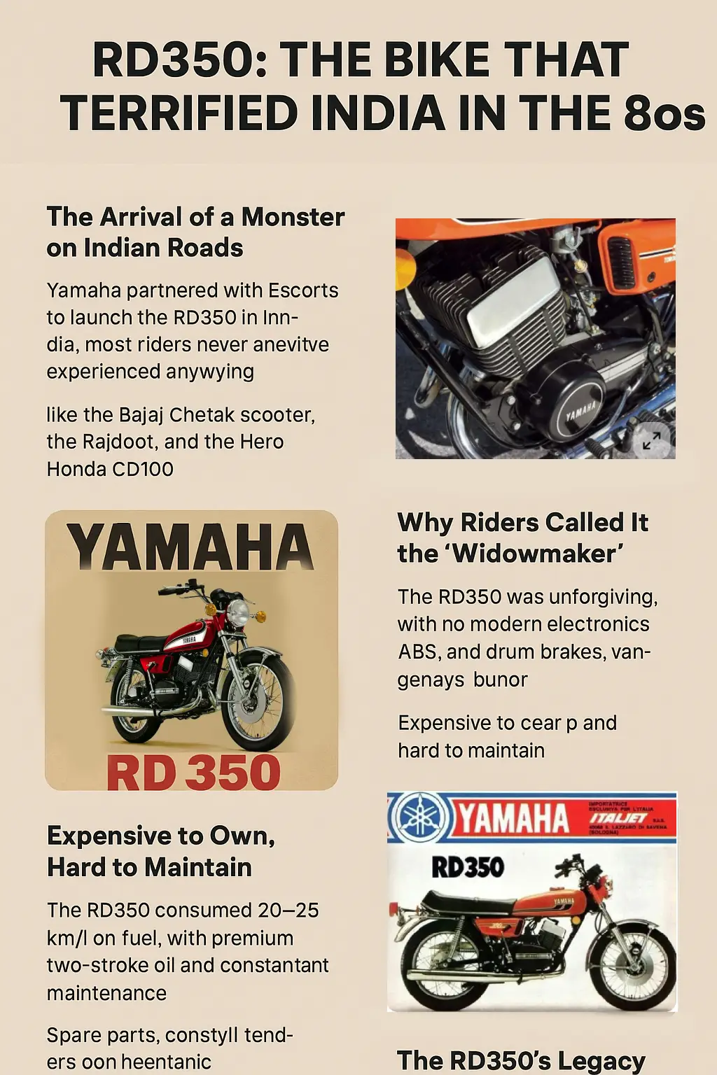 RD350 specs at a glance — why it ruled the 80s