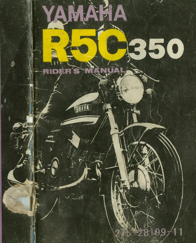 Yamaha 350 R5 C Riders Manual
